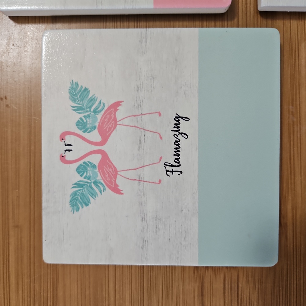 Flamingo Coasters Set of 4 - Picture 2 of 4